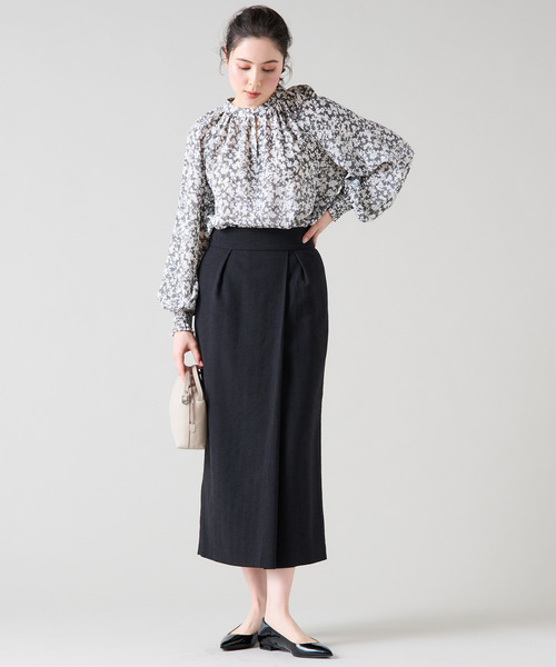 Tiara（ティアラ） スカート リボンベルトタックラップスカート