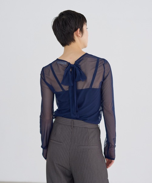haek tシャツ sheer ribbon tops/シアーリボントップス レディース