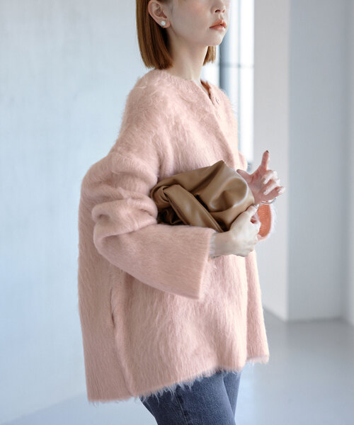 SLOBE IENA（スローブイエナ） ニットカーディガン 36 ピンク系その他