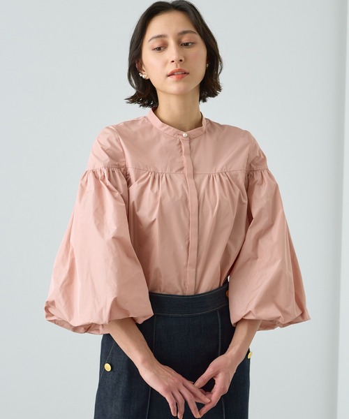 「ANAYI」 7分袖ブラウス 38 ネイビー レディース_画像3