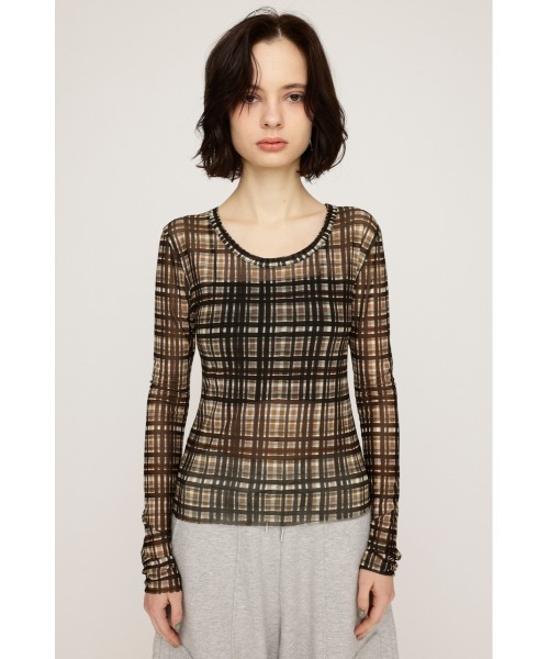 新品未使用‼️SLYチェックトップス SLY tシャツ BLUSH MULTI CHECK TOPS ブラッシュ マルチチェック