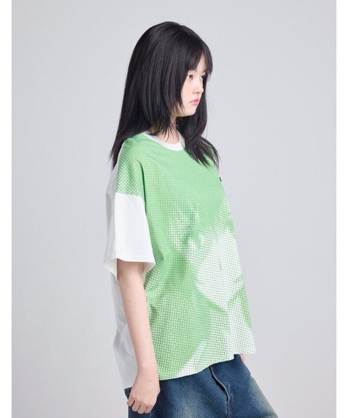 tシャツ 「evangelion x little sunny bite」 face big tee レディース メンズ Little sunny bite tシャツ evangelion x little face big tee