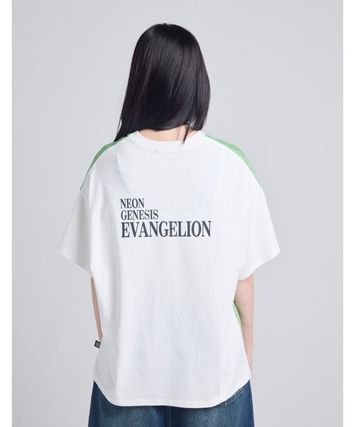 tシャツ 「evangelion x little sunny bite」 face big tee レディース メンズ Little sunny bite tシャツ evangelion x little face big tee