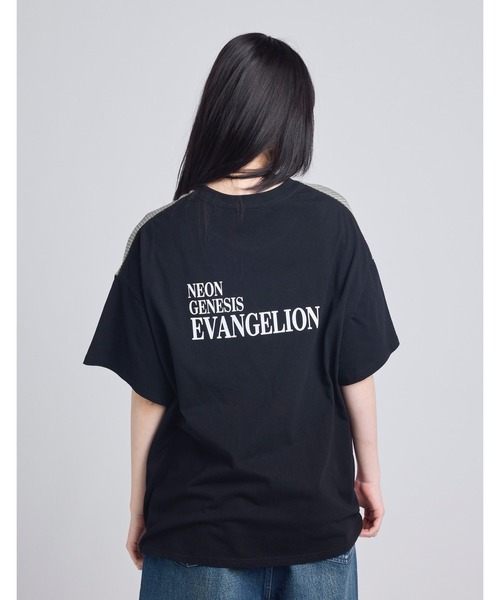 tシャツ 「evangelion x little sunny bite」 face big tee レディース メンズ Little sunny bite tシャツ evangelion x little face big tee