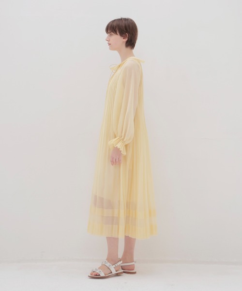 ワンピース VENIT / organza pleats dress(オーガンジープリーツワンピース VEE-5508-A)の画像