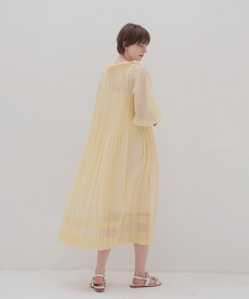 ワンピース VENIT / organza pleats dress(オーガンジープリーツワンピース VEE-5508-A)の画像