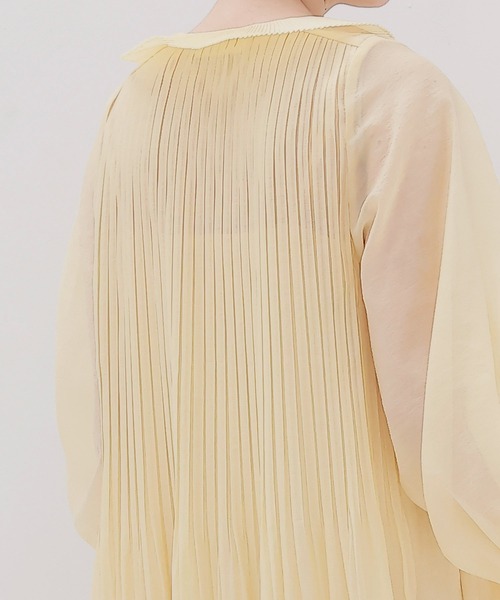 ワンピース VENIT / organza pleats dress(オーガンジープリーツワンピース VEE-5508-A)の画像