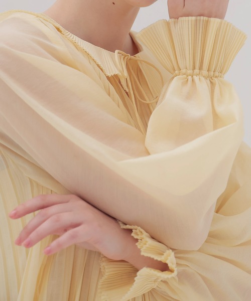 ワンピース VENIT / organza pleats dress(オーガンジープリーツワンピース VEE-5508-A)の画像