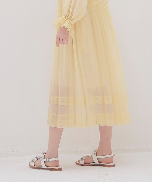 ワンピース VENIT / organza pleats dress(オーガンジープリーツワンピース VEE-5508-A)の画像