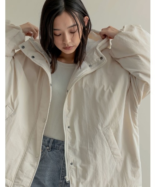 「Re:EDIT」 ブルゾン MEDIUM カーキ レディース_画像5