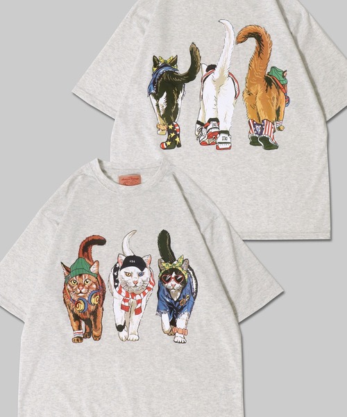 SITRY（シトリー） tシャツ 2026SS新柄追加 Cat Print T-Shirt/猫