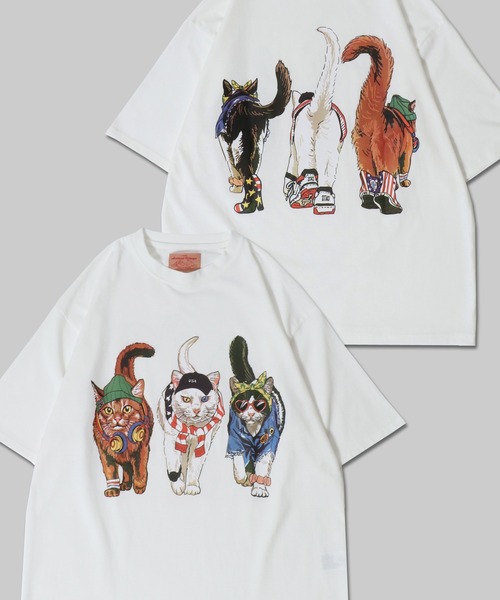 SITRY（シトリー） tシャツ 2026SS新柄追加 Cat Print T-Shirt/猫