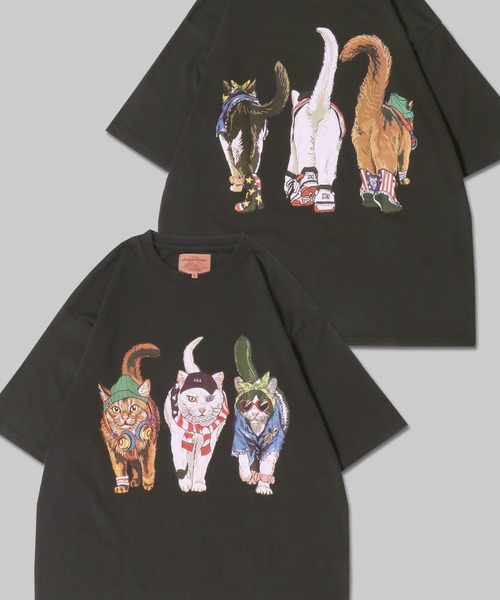 SITRY（シトリー） tシャツ Cat Print T-Shirt/猫 アニマル プリント