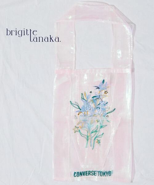 CONVERSE TOKYO トートバッグ 「BRIGITTE TANAKA」FLOWER EMBROIDERED