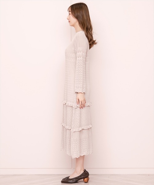 「WILLSELECTION」 ニットワンピース MEDIUM ピンク レディース_画像4