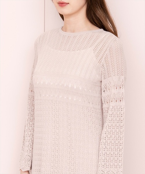 「WILLSELECTION」 ニットワンピース MEDIUM ピンク レディース_画像6