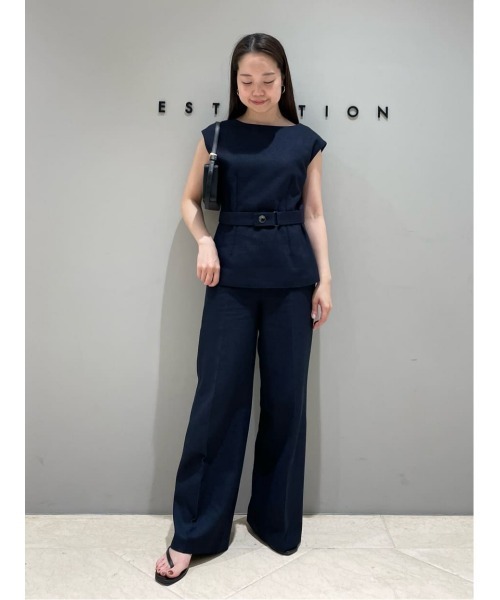 ブラウス シャツ ESTNATION / サマー ツイード ノースリーブ プルオーバー レディース ESTNATION ブラウス シャツ / サマー ツイード ノースリーブ