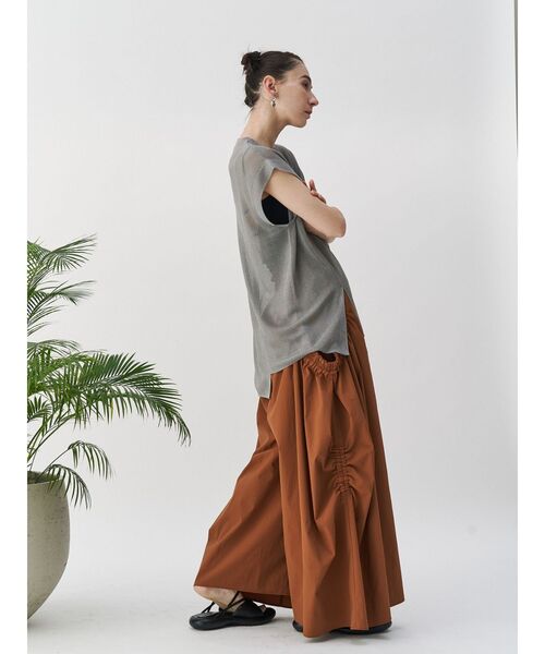 UN3D.（アンスリード） パンツ ROUND GATHER WIDE PT / ラウンド