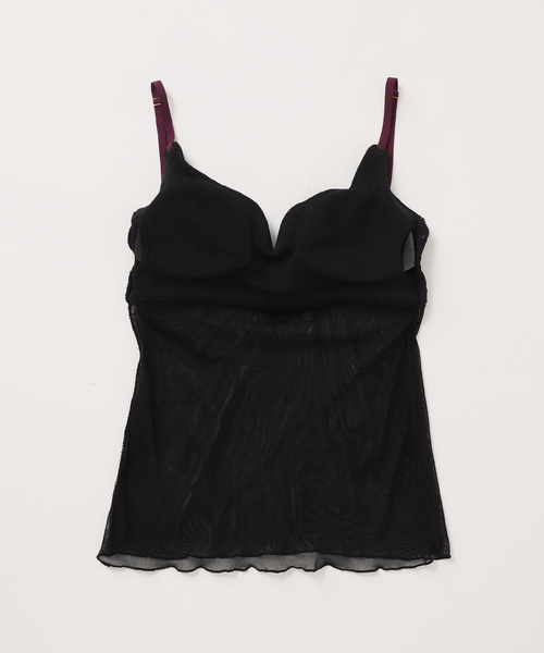 JANE SMITH COTTON NYLON キャミソール ブラック plage JANE SMITH / ジェーンスミス 別注 COTTON NYLON