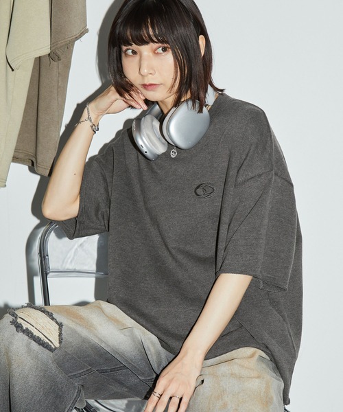 Anchor Smith tシャツ ヴィンテージ加工 ワンポイント刺繍