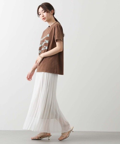 Audrey and John Wad スカート 楊柳シフォンプリーツスカート