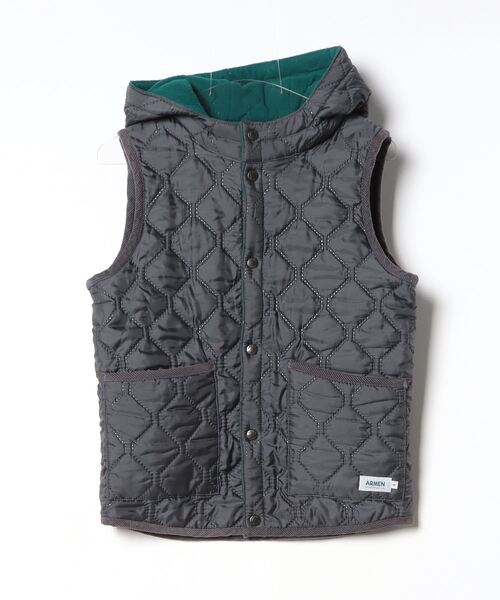 ARMEN（アーメン） キルティングベスト 0 グレー レディース