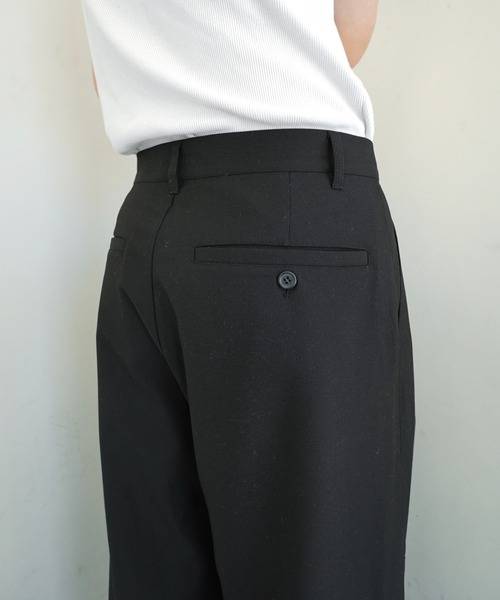 CAMPHOR WOOD CW0024 M スラックス Camphor wood スラックス 2tuck wide baggy slacks / 2タック