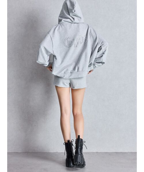 GYDA（ジェイダ） パーカー ゆるっと着れる！BACK GYDAラインストーン