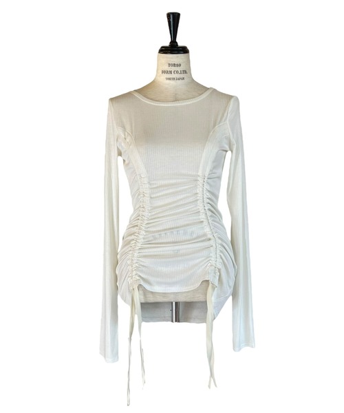 HONEY MI HONEY（ハニーミーハニー） tシャツ drawstring rib cutsew