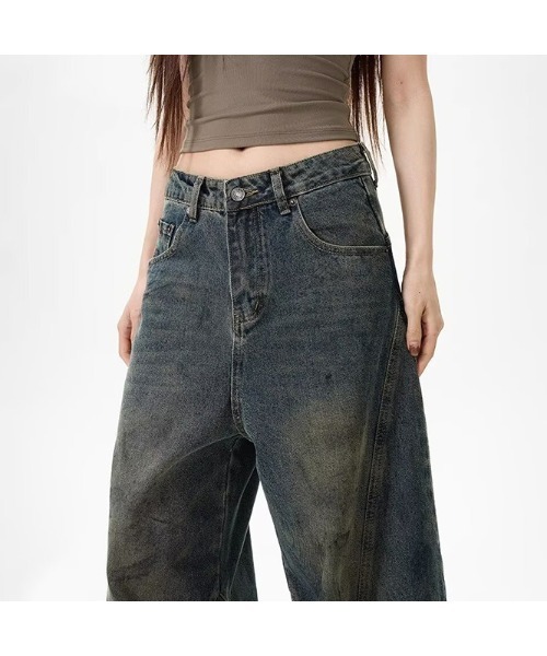 Sakka ジーンズ ワイドカーブデニム VINTAGE加工 メンズ レディース