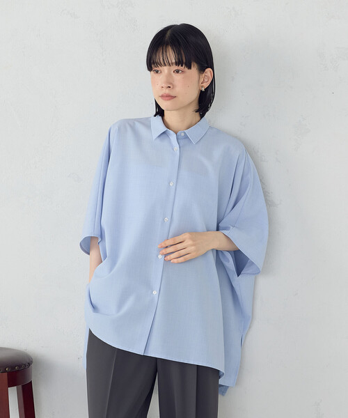 COMME CA ISM（コムサイズム） ブラウス シャツ 夏 オーバーサイズ
