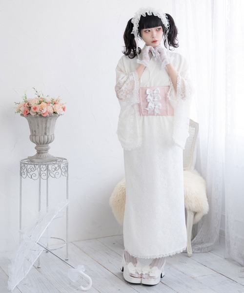 DearMyLove 浴衣 リボンパールデザイン帯 レディース : ZOZOTOWN