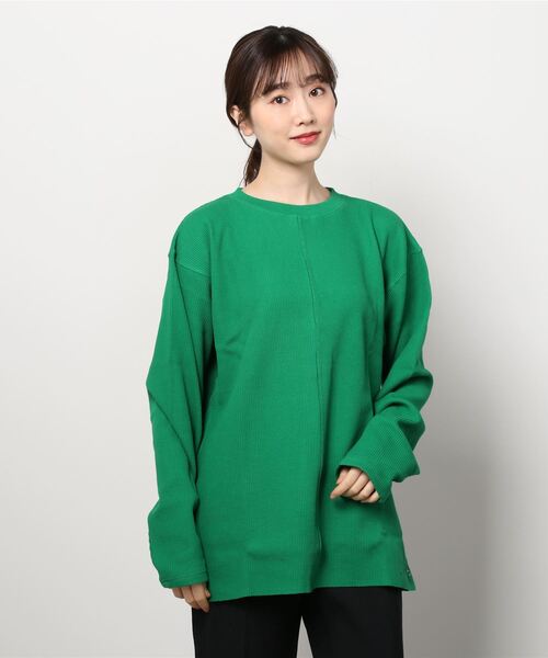 X-girl（エックスガール） 長袖カットソー M グリーン レディース