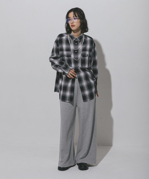 LEPSIM（レプシィム） ブラウス シャツ チェック長袖シャツ 497481