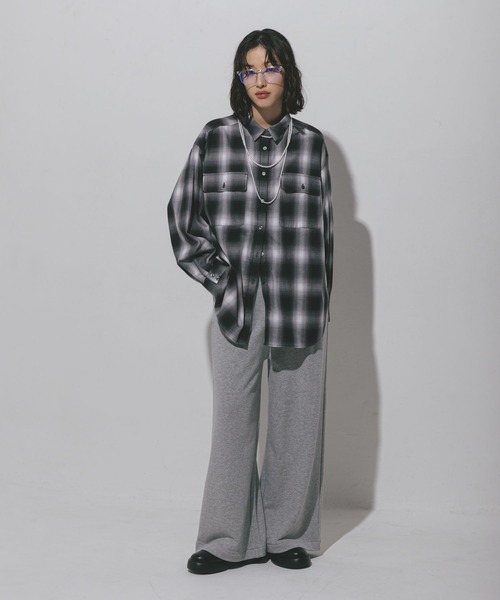 LEPSIM（レプシィム） ブラウス シャツ チェック長袖シャツ 497481