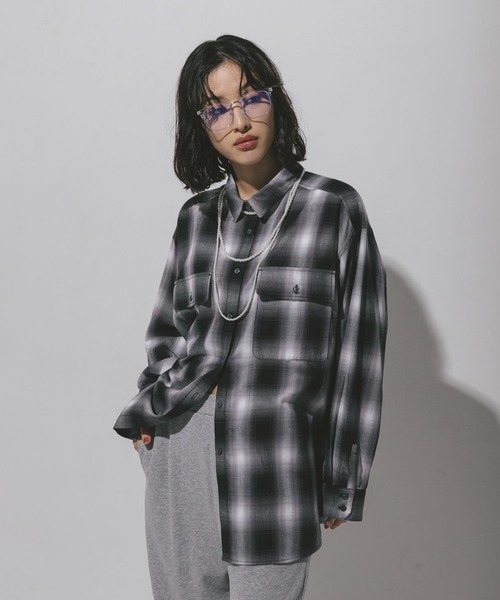 シャツ/ブラウス(長袖/七分) juemi short chiffon shirt 楽天市場】MidiUmi ミディウミ コットン フリル 長袖シャツ “frill