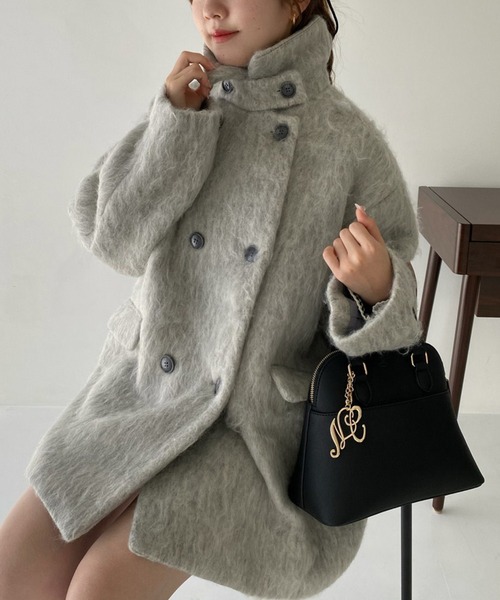 「one after another NICE CLAUP」 ピーコート FREE ブラウン レディース_画像2