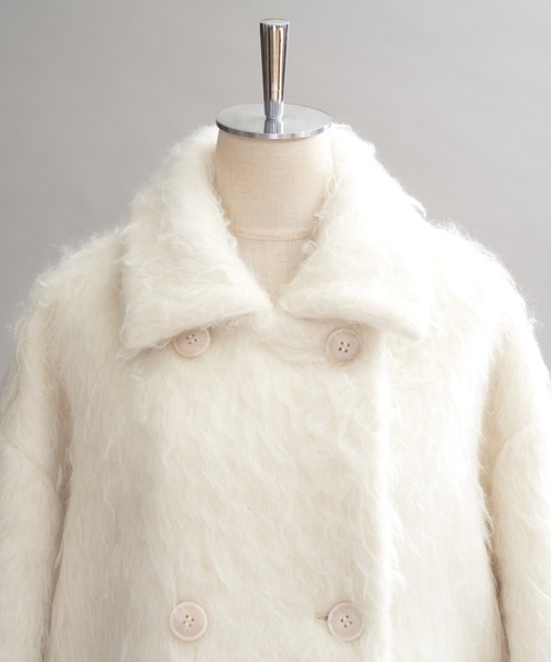 「one after another NICE CLAUP」 ピーコート FREE ブラウン レディース_画像6