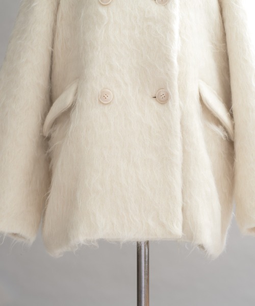 「one after another NICE CLAUP」 ピーコート FREE ブラウン レディース_画像8