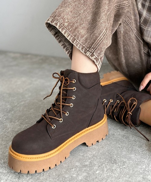 クラシカルエルフ冬新作 javaジャバコラボ シューズ ブーツ レディース ボリューム感でスタイルアップを叶える♪ヌバック調素材７ホール撥水加工ブーツ大きいサイズ 2025aw   jv1129026 Java ブーツ 「JaVaジャバコラボ」ボリューム感でスタイルアップを