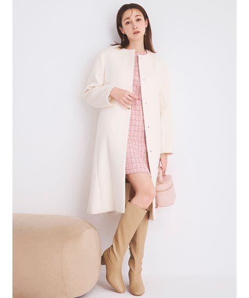 セルフォード　カシミアノーカラーコート　36 セルフォード】定番‼カシミア混ノーカラーコートのご紹介❄ | CELFORD