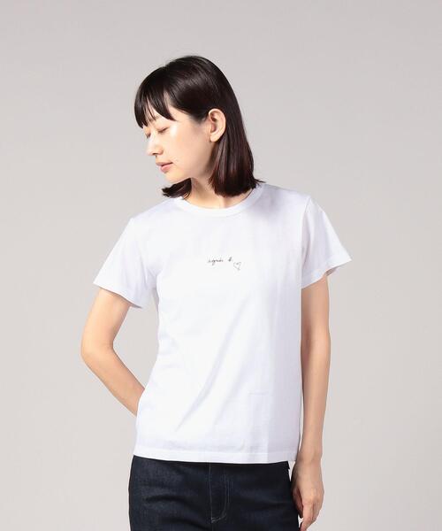 「agnes b.」 半袖Tシャツ 1 ホワイト レディース_画像5