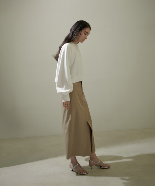 「SALON adam et rope'」 スウェットカットソー FREE チャコールグレー レディース_画像3