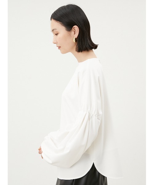 「Mila Owen」 長袖ブラウス 1 チャコールグレー レディース_画像2