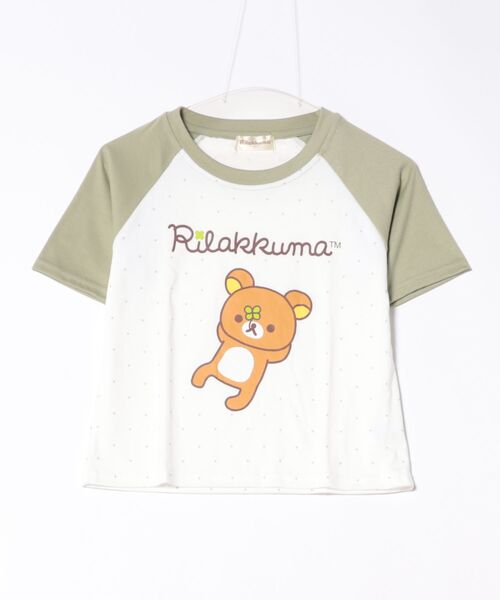 SPINNS tシャツ 「リラックマ」ドット柄ラグランTシャツ