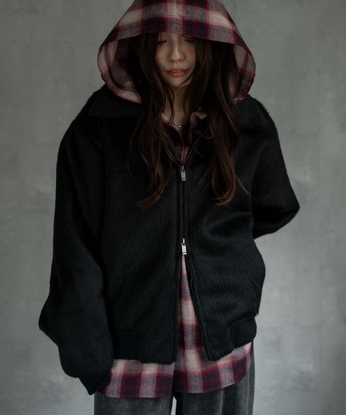 ブルゾン アウター 「ユニセックス商品」シャギーダブルZIPブルゾン メンズ レディース | CREARE -LINO- | 06