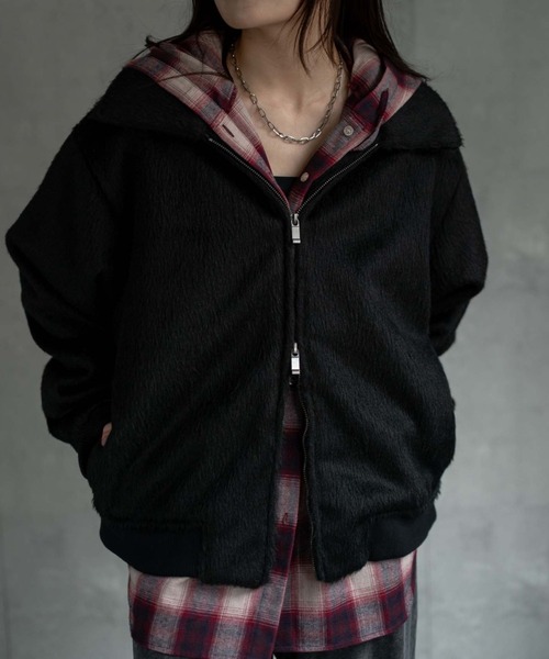 ブルゾン アウター 「ユニセックス商品」シャギーダブルZIPブルゾン メンズ レディース | CREARE -LINO- | 13