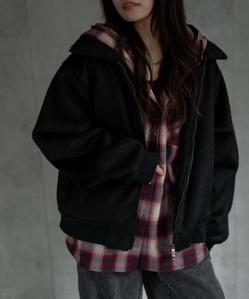 ブルゾン アウター 「ユニセックス商品」シャギーダブルZIPブルゾン メンズ レディース | CREARE -LINO- | 18