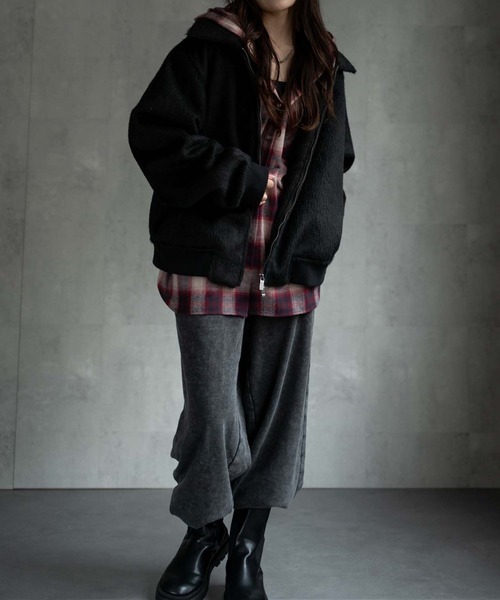 ブルゾン アウター 「ユニセックス商品」シャギーダブルZIPブルゾン メンズ レディース | CREARE -LINO- | 17