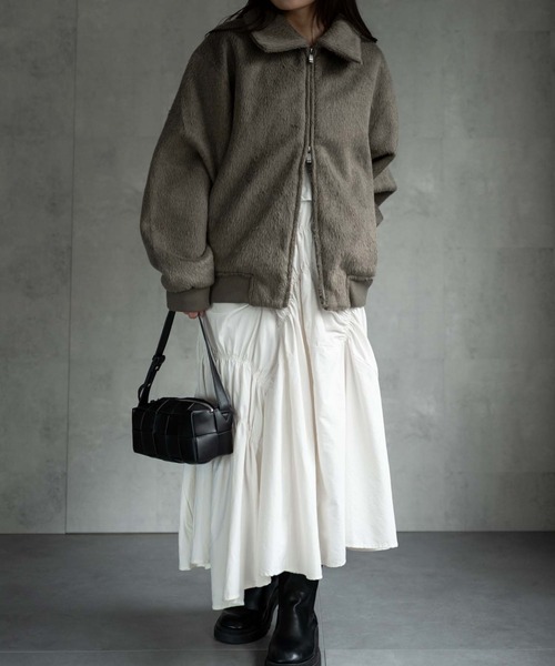 ブルゾン アウター 「ユニセックス商品」シャギーダブルZIPブルゾン メンズ レディース | CREARE -LINO- | 10